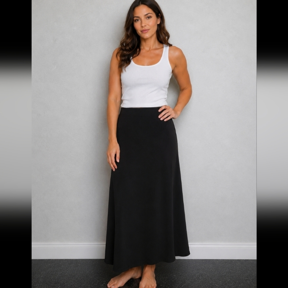 DRESS BARN Black Long Skirt 6